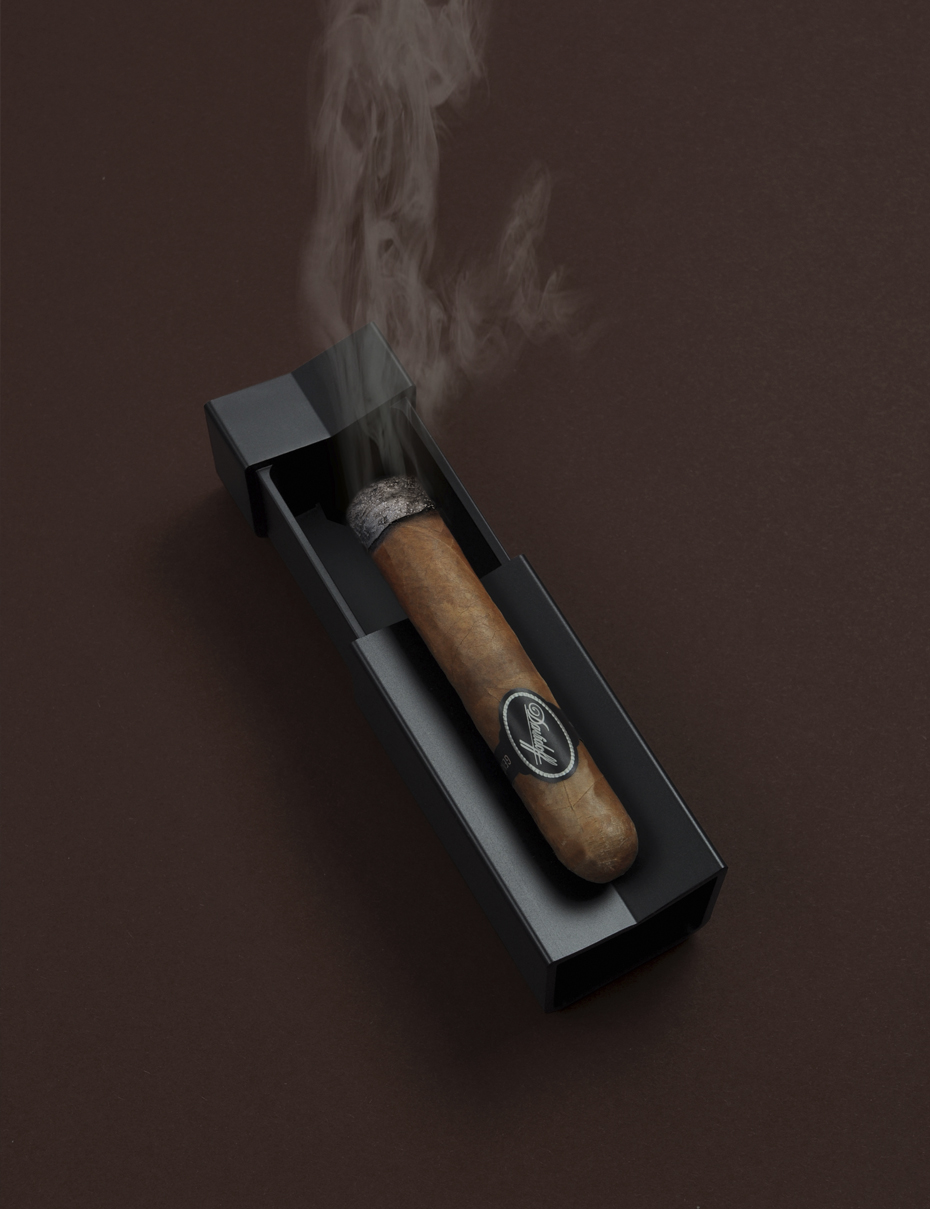 Davidoff Sliding Ashtray Design
