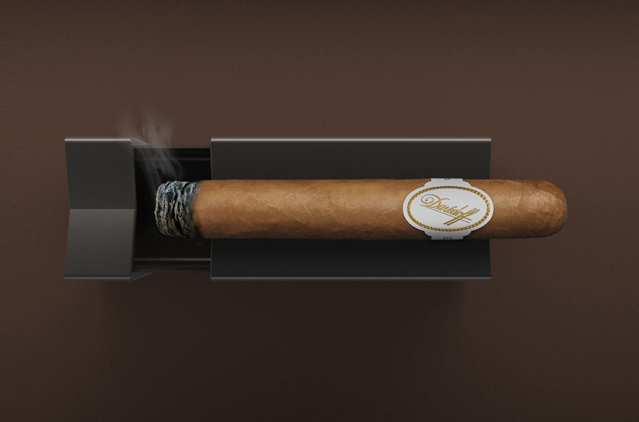 Davidoff Sliding Ashtray open