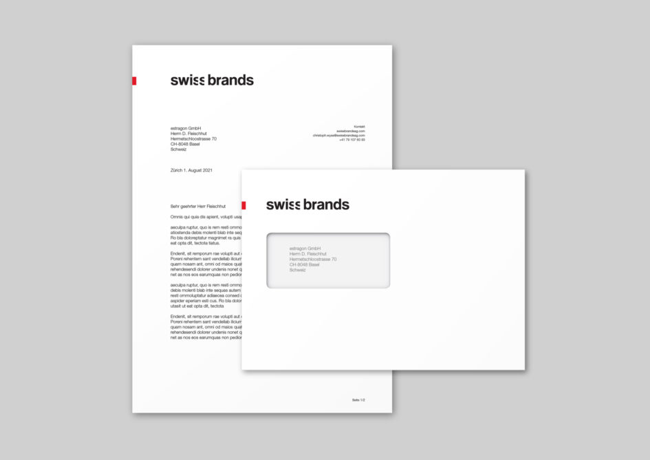 swiss brands letterhead design